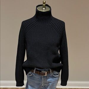 GAP black Shaker turtleneck 100% cotton  Sweater style 514410 size M